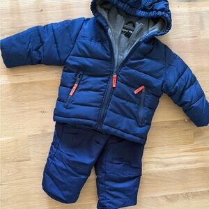 Cat & Jack and Rothschild-Navy Puffer Jacket and snow Bibs 2T
